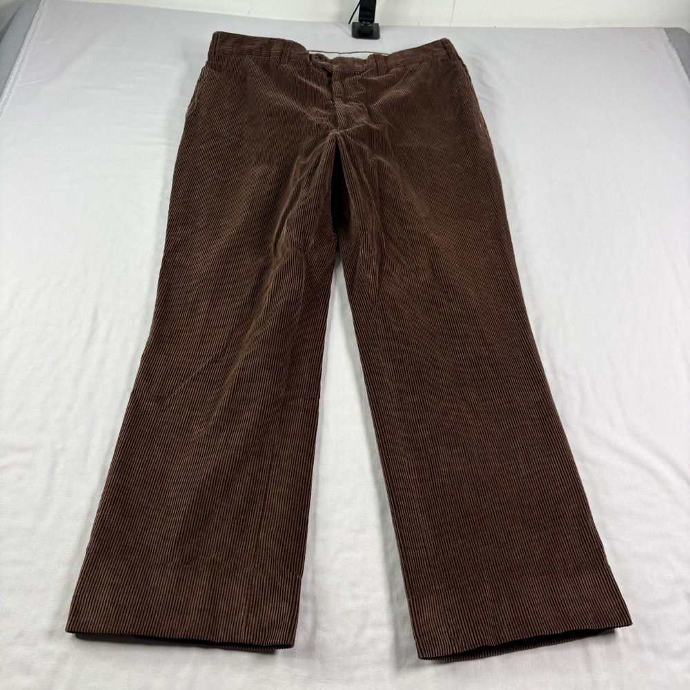 Peter Millar Corduroy Pants Mens 35x28 Brown Straight Leg Golf Casual Slacks
